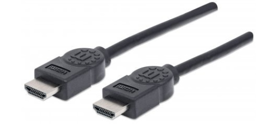 MANHATTAN kabel High Speed HDMI 4K, 3D, Male to Male, stíněný, černý, 1,8m