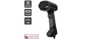 Virtuos CCD 2D průmyslová čtečka HT-857, USB, tmavě šedá