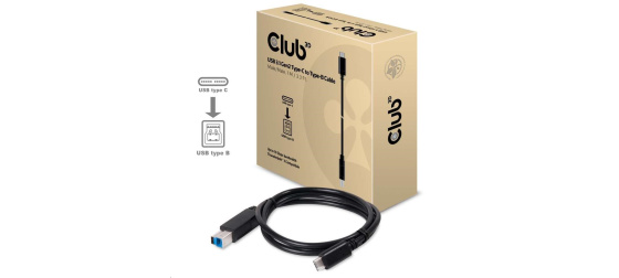 Club3D Kabel USB 3.1 typ C Gen2 na USB typ B (M/M), 1m