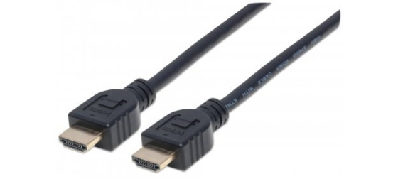 MANHATTAN kabel In-wall CL3 High Speed HDMI s Ethernetem, HEC, ARC, 3D, 4K, stíněný, 2m, Black