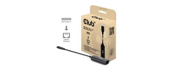 Club3D Adaptér USB-C na RJ45, 5Gb, 24cm