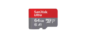 SanDisk MicroSDXC karta 64GB Ultra (140MB/s, A1 Class 10 UHS-I ) + adaptér