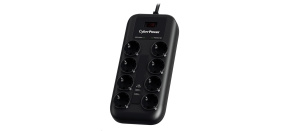 BAZAR - CyberPower Surge Buster™ 8 zásuvek, 2xUSB, 1.8m, German, New - Poškozený obal (Komplet)