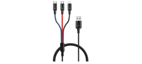 CONNECT IT Wirez 3in1 USB-C & Micro USB & Lightning, 1,2 m