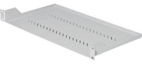 TRITON Police s perforací 19", 1U/250mm, nosnost 20kg, šedá