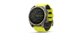 Garmin - fenix 8 Solar Sapphire - 51 mm - Titanium with Amp Yellow | Graphite Silicone Band, EU Garmin - fenix 8 Solar Sapphire - 51 mm - Titanium with Amp Yellow | Graphite Silicone Band, EU