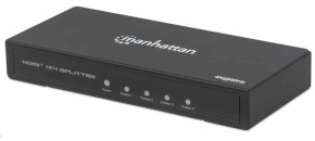 Manhattan HDMI rozdělovač, 4K 4-Port HDMI Splitter, 4K@60Hz, AC Powered, černá Manhattan HDMI rozdělovač, 4K 4-Port HDMI Splitter, 4K@60Hz, AC Powered, černá