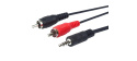 PREMIUMCORD Kabel audio 3,5mm Jack - 2x Cinch 10m (M/M, stereo)