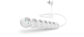 CONNECT IT prodlužovací kabel 230V, 6 zásuvek, 5m, s vypínačem, bílá
