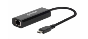 Manhattan adaptér USB-C na 2.5GBASE-T Ethernet, USB 3.2 Gen 1; 10/100/1000 Mbps & 2.5 Gbps, černá Manhattan adaptér USB-C na 2.5GBASE-T Ethernet, USB 3.2 Gen 1; 10/100/1000 Mbps & 2.5 Gbps, černá