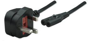 MANHATTAN Kabel napájecí, UK-plug/C7 female, 1.8m, černá MANHATTAN Kabel napájecí, UK-plug/C7 female, 1.8m, černá