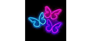 2Kids Toys LED NEON LIGHT lampička Motýli