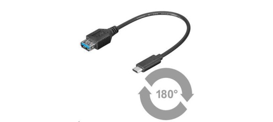 PREMIUMCORD Adaptér USB 3.1 C/male - USB 3.0 A/female, OTG, 0,2m