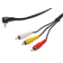PREMIUMCORD Kabel audio/video 3,5mm Jack 4pin - 3x Cinch 1,5m (M/M)
