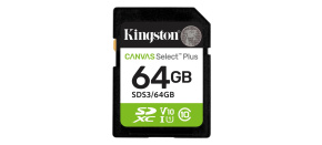 Kingston SDXC karta 64GB Canvas Select Plus, U1, V10, A1