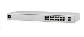 UBNT UniFi Switch USW-16-POE Gen2 [16xGigabit, 8x PoE out 42W, 802.3at/af, 2xSFP, 36Gbps]