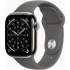 Apple Watch Series 11 GPS + Cellular 42mm Natural Titanium Case with Stone Grey Sport Band - S/M