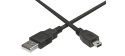 PREMIUMCORD Kabel USB 2.0 A-Mini B (5pin) propojovací 0,2m