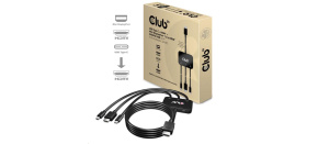 Club3D adaptér aktivní USB Type-C + Mini DP 1.2 + HDMI na HDMI 4K60Hz HDR, M/M, 32AWG Club3D adaptér aktivní USB Type-C + Mini DP 1.2 + HDMI na HDMI 4K60Hz HDR, M/M, 32AWG