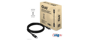 Club3D kabel USB4 Gen2x2 Typ-C, Oboustranný USB-IF Certifikovaný data kabel, Data 20Gbps, PD 240W(48V/5A) EPR M/M 2m