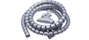 CONNECT IT trubice pro vedení kabelů WINDER, 2,5m x 20mm šedá (organizér kabelů)
