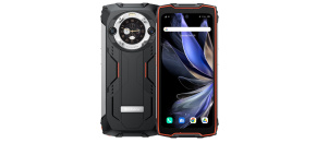 Rugged Smartphone Blackview BV9300 Pro 4G G99 12GB 256GB 15080-33W A13-D4, Watch Display, Black w Orange [No Charger]