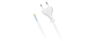 Solight flexo šňůra, 2x 0,75mm2, bílá, plochá, 2m