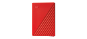 BAZAR - WD My Passport Portable 2TB, Externí HDD, USB 3.0, červená (Bez příšlušenství)