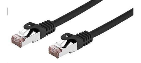 C-TECH kabel patchcord Cat6, FTP, černý, 2m