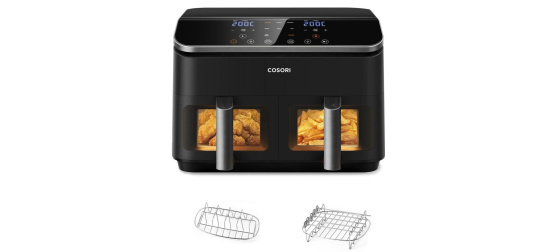 Cosori Dual Basket horkovzdušná fritéza 8.5l  + 5x špíz a rošt