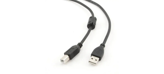 GEMBIRD Kabel USB 2.0 A-B propojovací 3m Premium (černý, ferit, zlacené kontakty)
