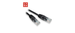 LYNX UTP patch kabel Cat5e, PVC, CCA, 3m, černý