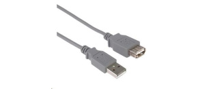 PREMIUMCORD Kabel USB 2.0 A-A 5m, prodlužovací (M/F) šedý PREMIUMCORD Kabel USB 2.0 A-A 5m, prodlužovací (M/F) šedý