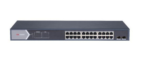 HIKVISION DS-3E1526P-SI, Smart managed switch 24x Gb PoE + 2x Gb SFP Uplink, 370W, Super PoE - dosah až 300m