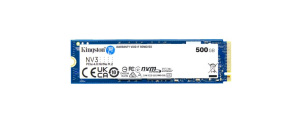 Kingston SSD 500GB NV3, M.2 2280, NVMe PCIe Gen4x4, (R: 5000MB/s; W: 3000MB/s) Kingston SSD 500GB NV3, M.2 2280, NVMe PCIe Gen4x4, (R: 5000MB/s; W: 3000MB/s)