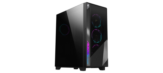GIGABYTE case AORUS C500 GLASS, bez zdroje, průhledná bočnice, Mid Tower, černá