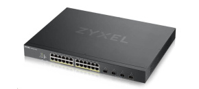 Zyxel XGS1935-28HP, 28 Port Lite-L3 Smart Managed PoE Switch, 24x Gigabit PoE and 4x 10G SFP+, hybrid mode
