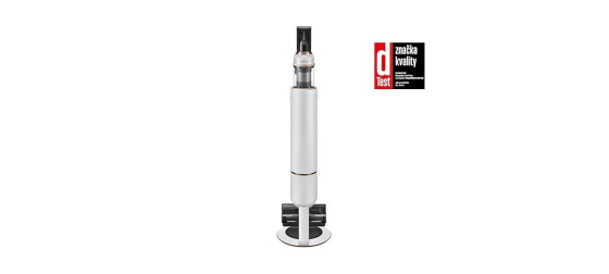 Samsung Bespoke Jet Plus complete tyčový vysavač, 580 W, LCD displej, vysýpací stanice, dTest, Misty White