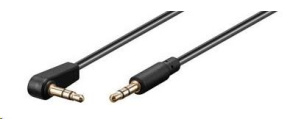 PREMIUMCORD Kabel Jack 3,5mm - 3,5mm konektor 90° M/M 1m