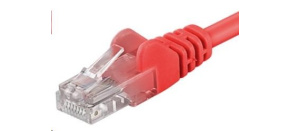 PremiumCord Patch kabel UTP RJ45-RJ45 CAT6 1m červená